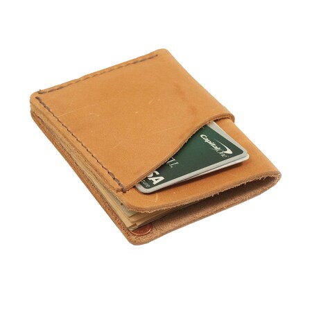 Rustico Wave Leather Wallet in Buckskin AC0104-0005